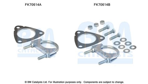 BM CATALYSTS Monteringssats, avgasrör FK70614 FK70614 BM CATALYSTS monteringssats avgassystem Škoda FAVORIT