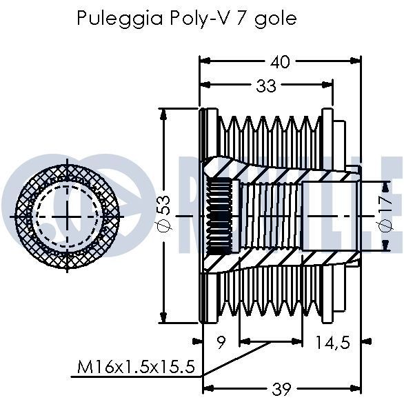 RUVILLE Strammehjul, registerreim 56708 Strammerull, tannrem RUVILLE 944 56708 billige