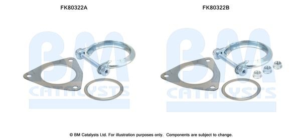 BM CATALYSTS Monteringssats, katalysatorkonverter FK80322 FIAT monteringssats katalysator BM CATALYSTS FK80322