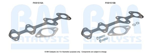 BM CATALYSTS Kit montaggio catalizzatore FK91515 FK91515 Kit di montaggio catalizzatore VOLVO C70 BM CATALYSTS costo