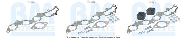 BM CATALYSTS Montaažikomplekt, Katalüsaator FK91560 BM CATALYSTS FK91560 Montaaæikomplekt katalüsaator Volvo 850 Kombi originaal hind