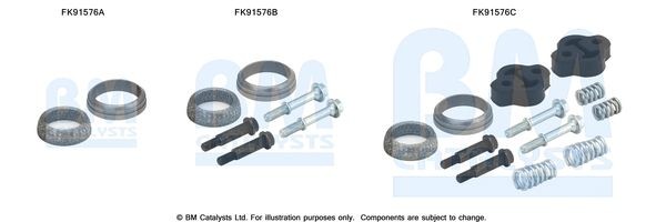 BM CATALYSTS Monteringssett, katalysator FK91576 BM CATALYSTS FK91576 Monteringssett katalysator Toyota Corolla IX pris