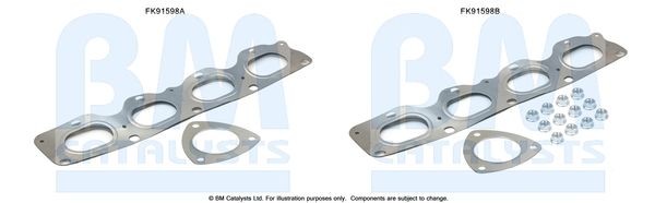 BM CATALYSTS Montageset, katalysator FK91598 FK91598 Montageset uitlaat BM CATALYSTS FIAT FREEMONT