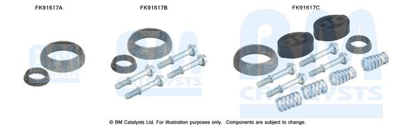 BM CATALYSTS Kit d'assemblage, catalyseur FK91617 BM CATALYSTS FK91617 Kit d'assemblage catalyseur Toyota Land Cruiser 60 prix