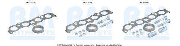 BM CATALYSTS Monteringssett, katalysator FK91677 FK91677 Monteringssett eksosanlegg BM CATALYSTS TOYOTA AYGO