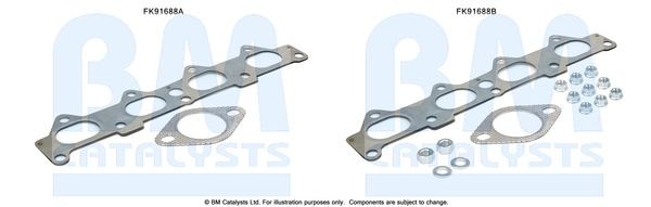 BM CATALYSTS Montagesæt, katalysator FK91688 BM CATALYSTS FK91688 Kia Soul AM Montagesæt katalysator pris