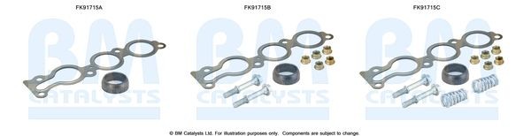 BM CATALYSTS Kit montaggio catalizzatore FK91715 BM CATALYSTS FK91715 costo Kit di montaggio catalizzatore OPEL Agila B originale