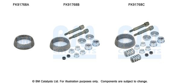 BM CATALYSTS Kit montaggio catalizzatore FK91768 FK91768 costo Kit di montaggio catalizzatore NISSAN X-TRAIL BM CATALYSTS