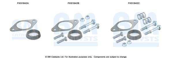BM CATALYSTS Montāžas komplekts, Katalizators FK91842 FK91842 Montāžas komplekts izplūdes gāzu sistēma NISSAN NP300 PICKUP BM CATALYSTS
