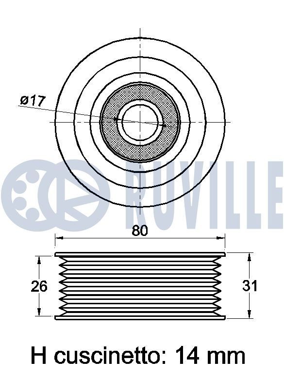 RUVILLE Vattenpump 65210 65210 RUVILLE vattenpump Jaguar XJ