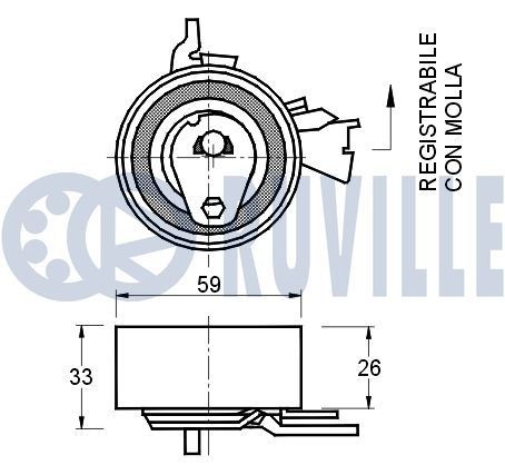 RUVILLE Kit de rolamento de roda 7326 Rolamento da roda RUVILLE MITSUBISHI 7326
