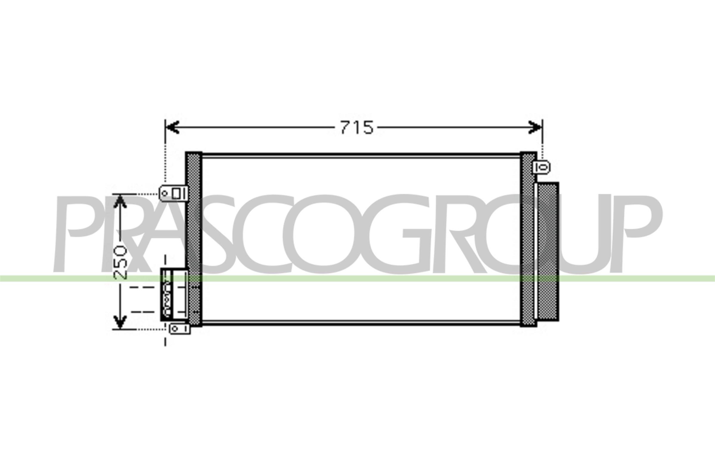 PRASCO Condensor voor airco FT137C001 PRASCO FT137C001 originele Condensor Delta III (844) kosten