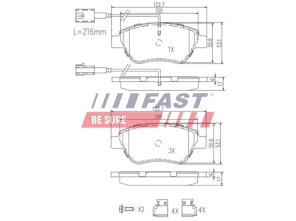 FAST Piduriklotsid FT29112 Piduriklots FAST PUNTO FT29112 odav