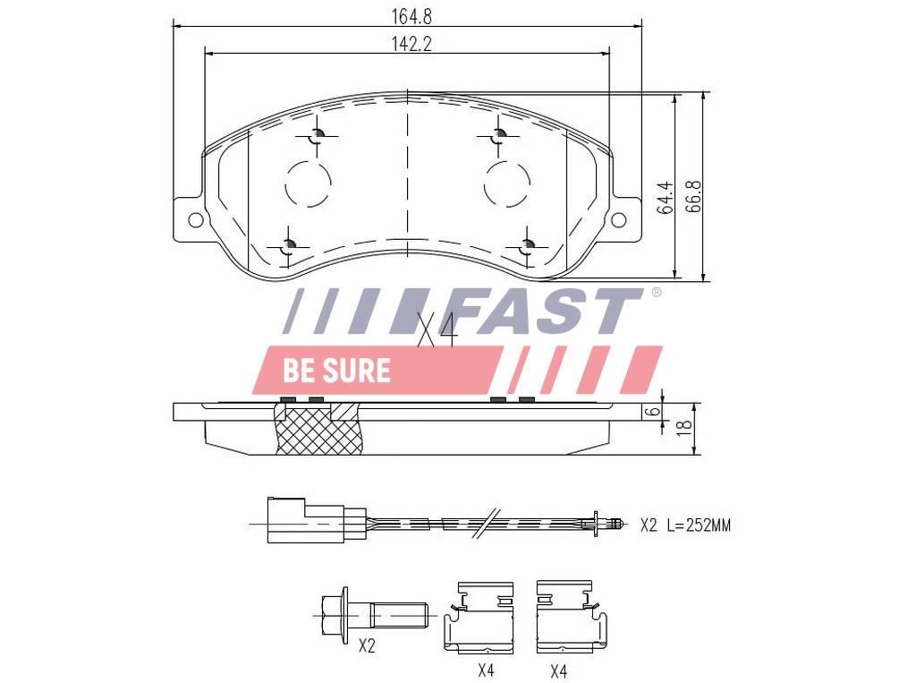 FAST Bremsbeläge FT29522 Sportbremsbeläge FAST CADDY FT29522 günstig