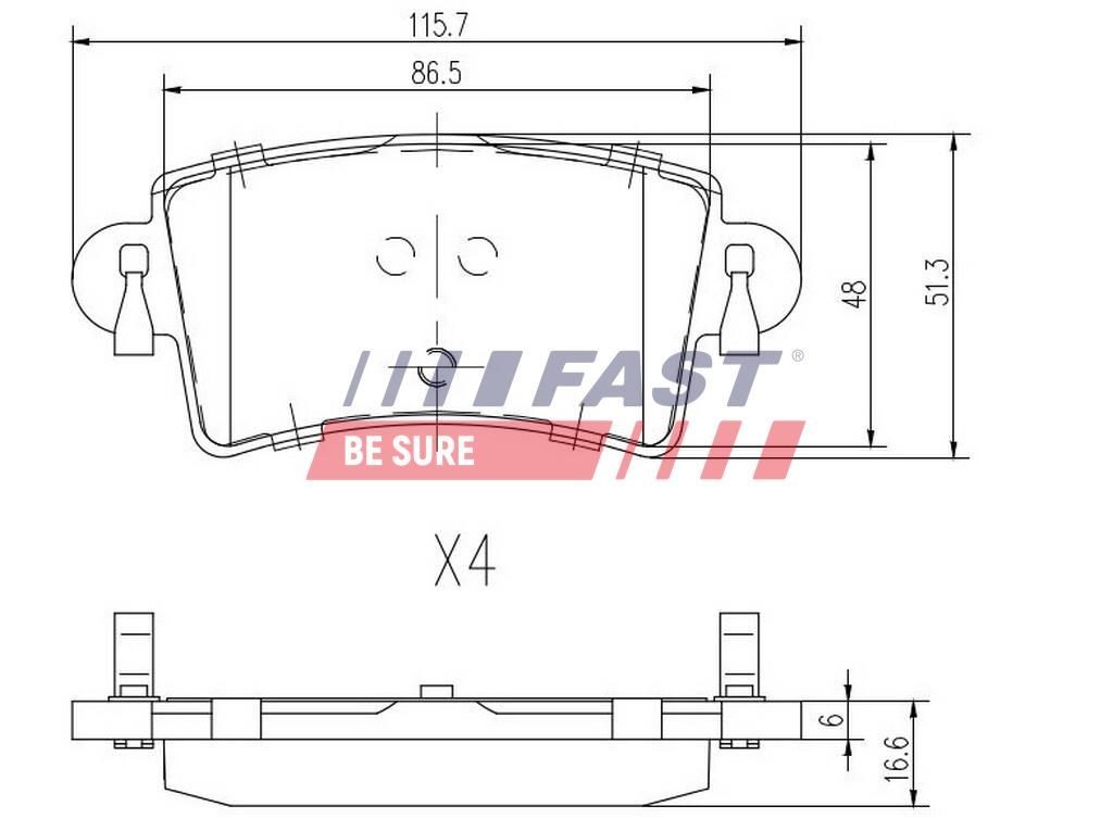 FAST Bremžu kluči FT29541 Bremžu uzlikas FAST Nissan CABSTAR E FT29541
