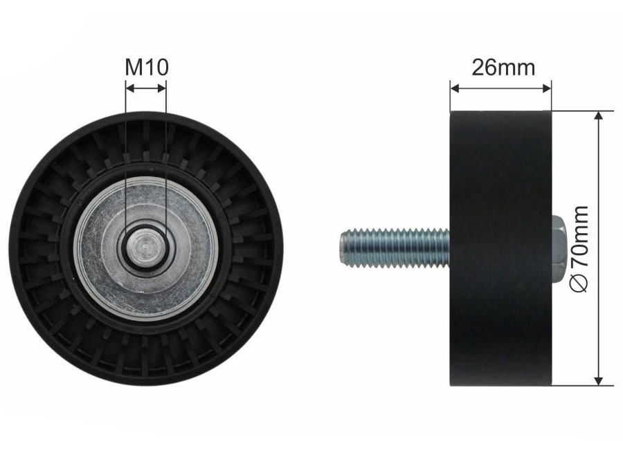 FAST Geleiderol / omdraairol v-snaren FT44530 FAST FT44530 originele Geleiderol poly v-riem LANCIA MUSA prijs
