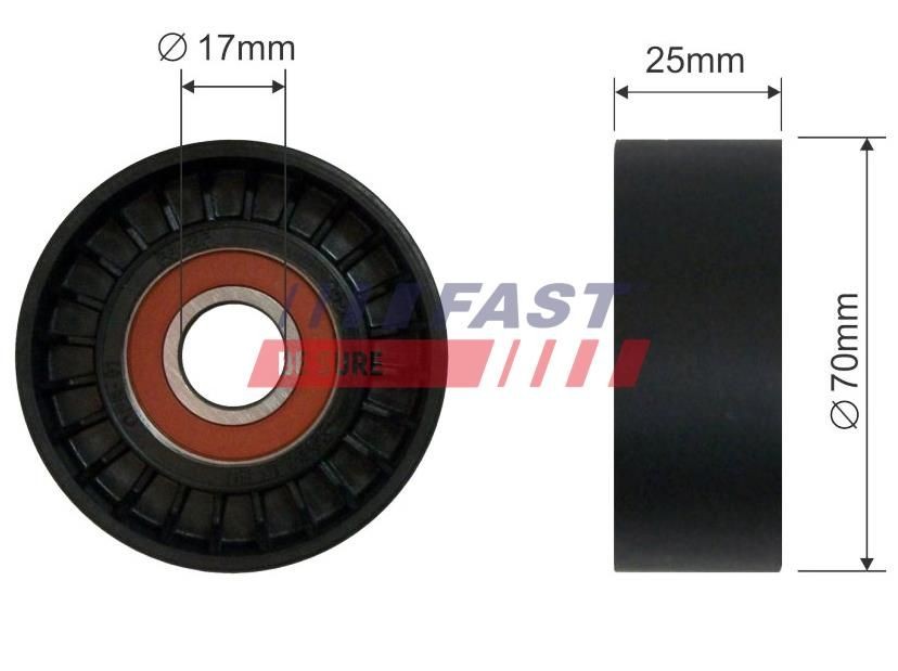 Spanrol, poly V-riem FAST FT44551 FAST FT44551 Spanrol multiriem Peugeot BOXER 2024