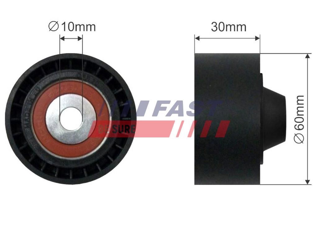 FAST Galet enrouleur de courroie d'accessoire FT44563 FAST Déviation poulie de guidage FT44563 expérience