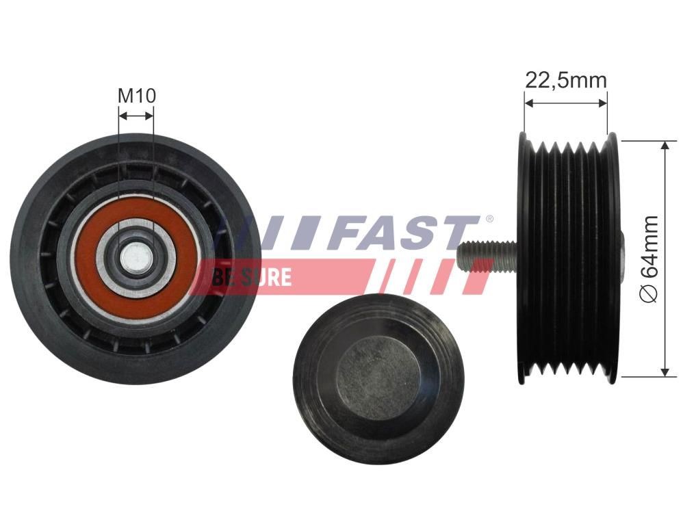 FAST Polia de desvio / de guia, correia trapezoidal estriada FT44588 FAST FT44588 Polia de desvio Bravo II Hatchback (198) preço