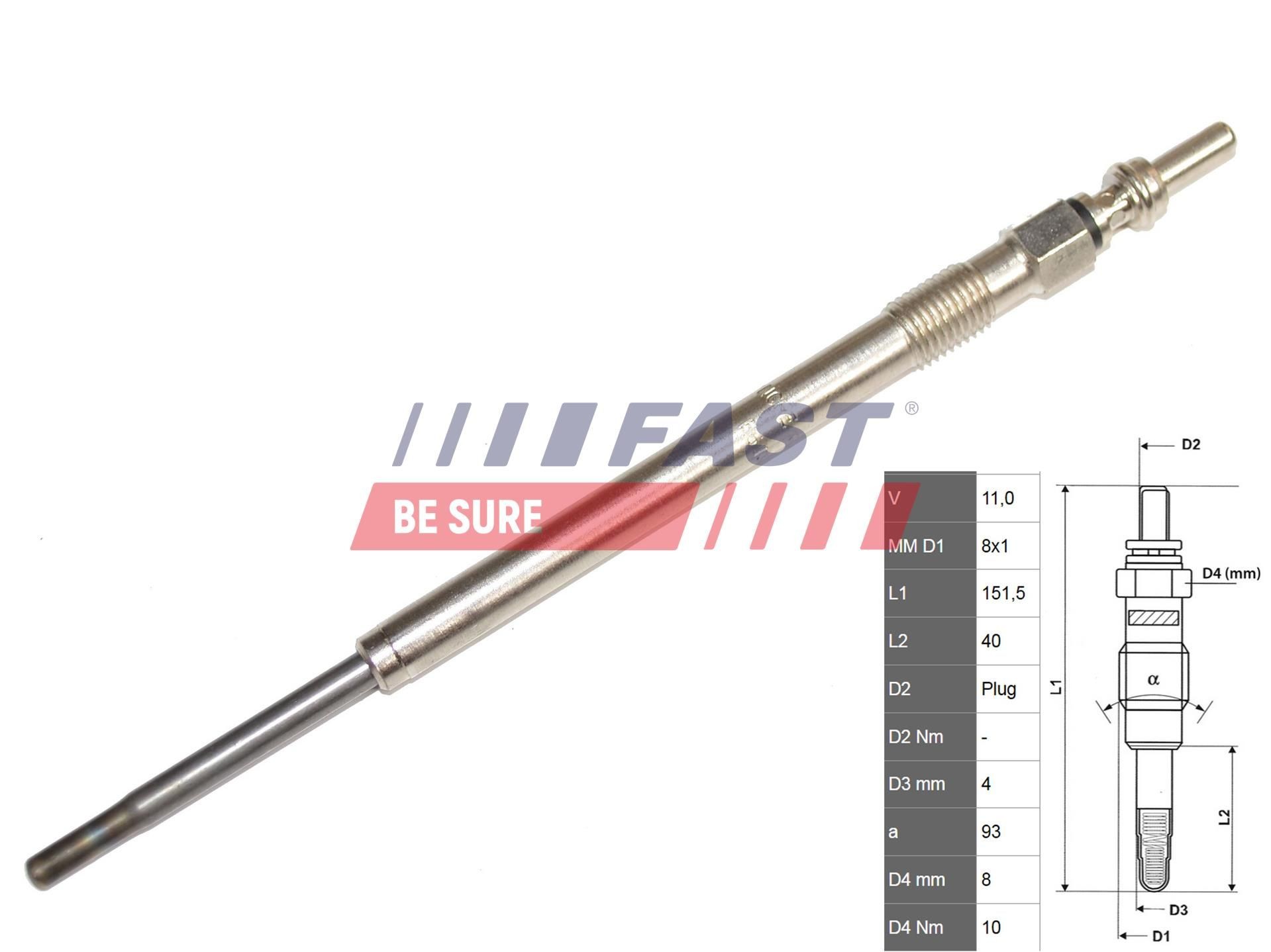 FAST Candeletta FT82706 FAST FT82706 Candelette motore Fiat Ducato 244 Camion pianale prezzo