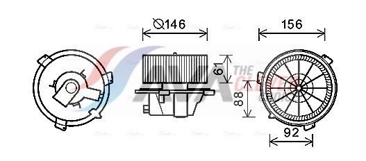 AVA COOLING SYSTEMS Elektromotor, kupévifte FT8418 Viftemotor Lancia 840A FT8418 AVA COOLING SYSTEMS