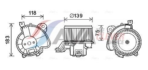 AVA COOLING SYSTEMS Elektromotor, kupévifte FT8431 AVA COOLING SYSTEMS FT8431 Varmevifte Doblo II Varebil / Stasjonsvogn (263) pris