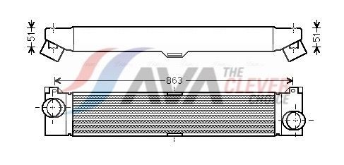 AVA COOLING SYSTEMS Ιντερκούλερ FTA4360 AVA COOLING SYSTEMS FTA4360 Intercooler Citroen Jumper 250 Van τιμες
