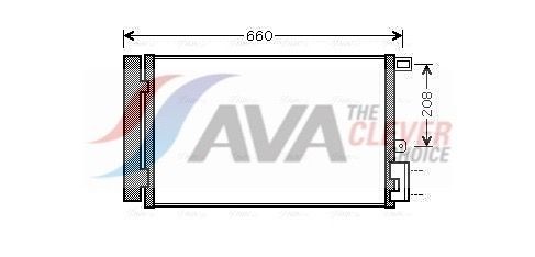 AVA COOLING SYSTEMS Kondensaator, kliimaseade FTA5357D FTA5357D Kliimaradiaator FIAT DUCATO AVA COOLING SYSTEMS