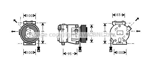 PRASCO Klimakompressor FTAK050 Kompressor klimaanlæg PRASCO Alfa Romeo 156 FTAK050