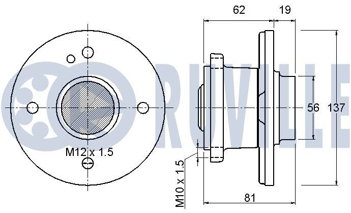 RUVILLE Sada na opravu priečneho závesného ramena 985148 Sada na opravu zavesenia kolesa RUVILLE Citroën BERLINGO 985148