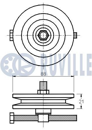 RUVILLE Draagarmrubber 987005 987005 Draagarmrubbers MAZDA 5 RUVILLE