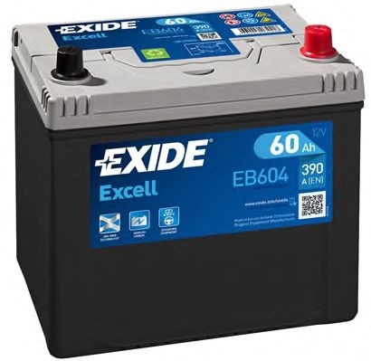 Startera akumulatoru baterija EXIDE EB604 EXIDE EXCELL EB604 Akumulatoru baterija Kia RIO 2010