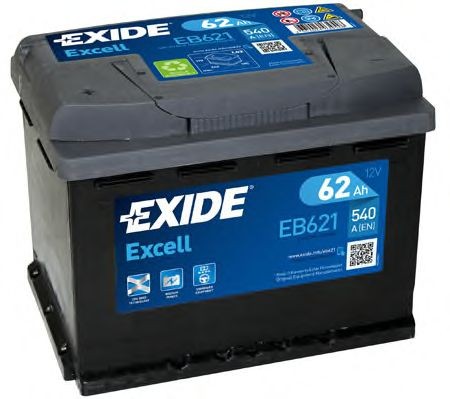 Startera akumulatoru baterija EXIDE EB621 EXIDE EXCELL EB621 Akumulatoru baterija JEEP WRANGLER 1999