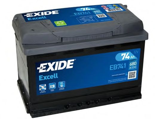 EXIDE Startbatteri EB741 EXIDE EB741 Bilbatteri UAZ 3160 originale