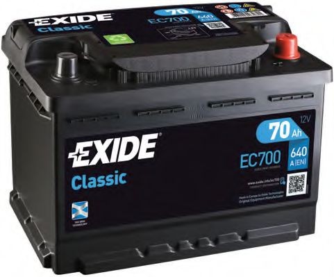EXIDE Μπαταρία εκκίνησης EC700 EXIDE EC700 Μπαταρία Freeclimber 2 τιμες