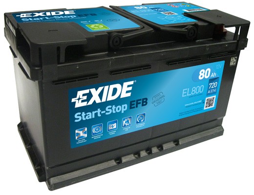 EXIDE Startera akumulatoru baterija EL800 Elektriskās iekārtas Dodge Charger 7: Startera akumulatoru baterija EXIDE EFB EL800