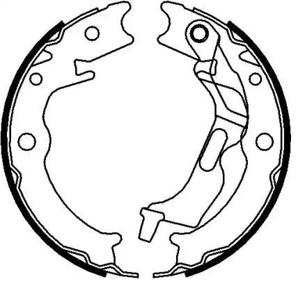 Σετ σιαγόνων φρένων, χειρόφρενο TRW GS8815 TRW GS8815 Σιαγώνες χειροφρένου CHEVROLET LACETTI 2004