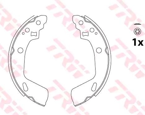 TRW Sada brzdových čeľustí GS8818 GS8818 Sada brzdových čeľustí SUZUKI SAMURAI TRW