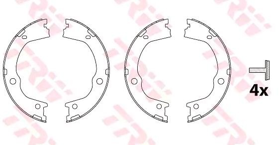 TRW Handbrake shoes GS8860 HYUNDAI GALLOPER TRW handbrake shoes GS8860