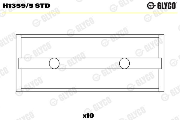GLYCO Chumaceira da cambota H1359/5 STD GLYCO H1359/5 STD Chumaceira da cambota NISSAN VERSA originais