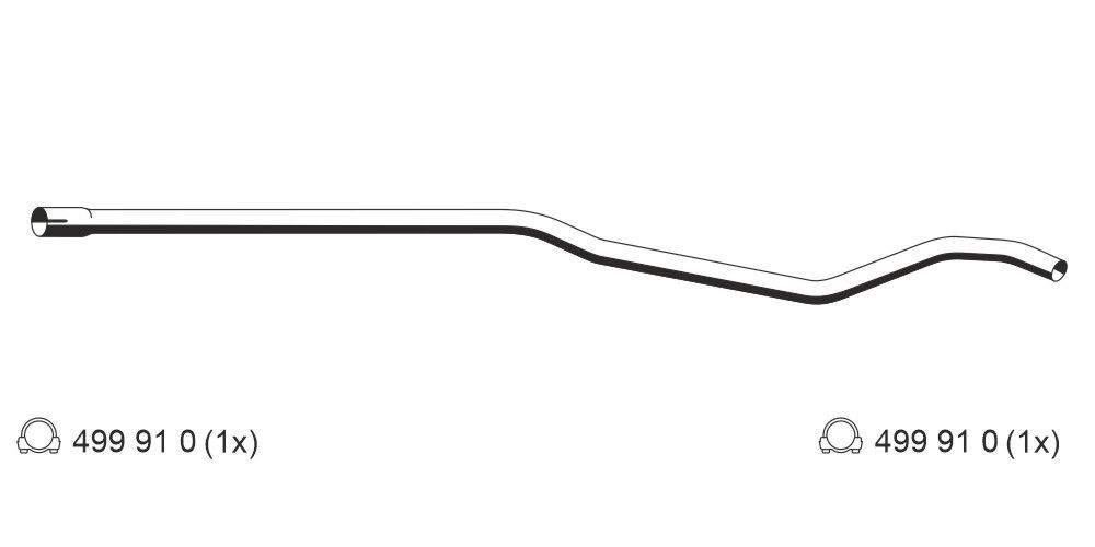 ERNST Tubo gas scarico 054485 054485 costo Tubo gas scarico OPEL MERIVA ERNST