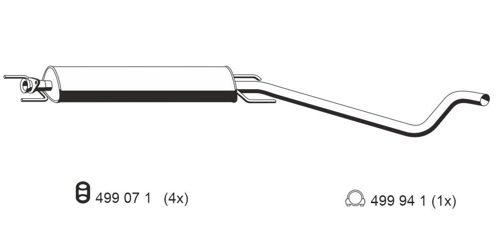 Panela de escape central ERNST 055048 ERNST 055048: Panela de escape central Opel INSIGNIA 2023