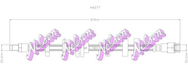 KAWE Brzdová hadica H4277 H4277 Brzdové hadice KAWE FIAT PUNTO