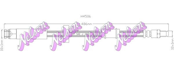 KAWE Bremseslange H4506 Bremseslange KAWE Fiat PUNTO H4506