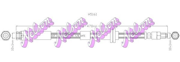 KAWE Bremseslange H5161 Bremseslange KAWE Fiat PUNTO H5161
