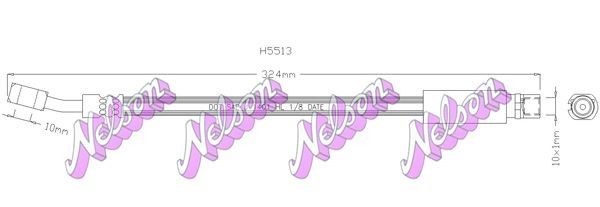 KAWE Bremseslange H5513 H5513 KAWE Bremseslanger Opel billig