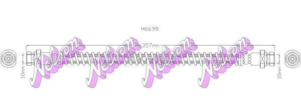 KAWE Bremseslange H6698 KAWE H6698 Bremseslange Delica originale pris