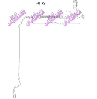 KAWE Bremseslange H6919Q Bremseslange KAWE CRAFTER H6919Q billige