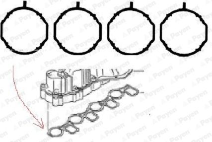 PAYEN Pakningssæt, indsugningsmanifold HA5069 Indsugningsmanifold pakning PAYEN Volkswagen ARTEON HA5069