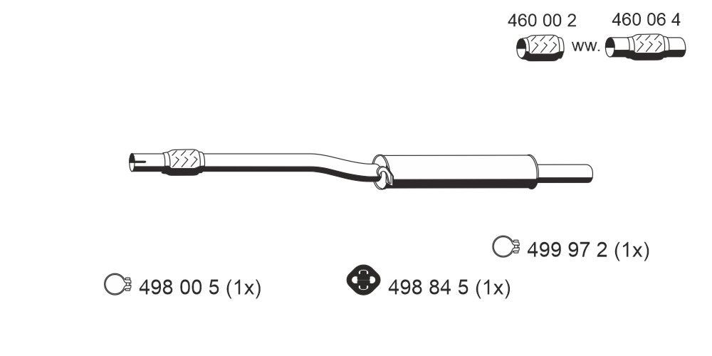 ERNST Izplūdes gāzu priekšslāpētājs 111096 Izplūdes gāzu priekšslāpētājs ERNST GTV 111096 lēti